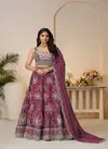 Kf 28 Mahroon Satin Silk Sequin Work Bridal Lehenga Best Wholesale Shop In Surat